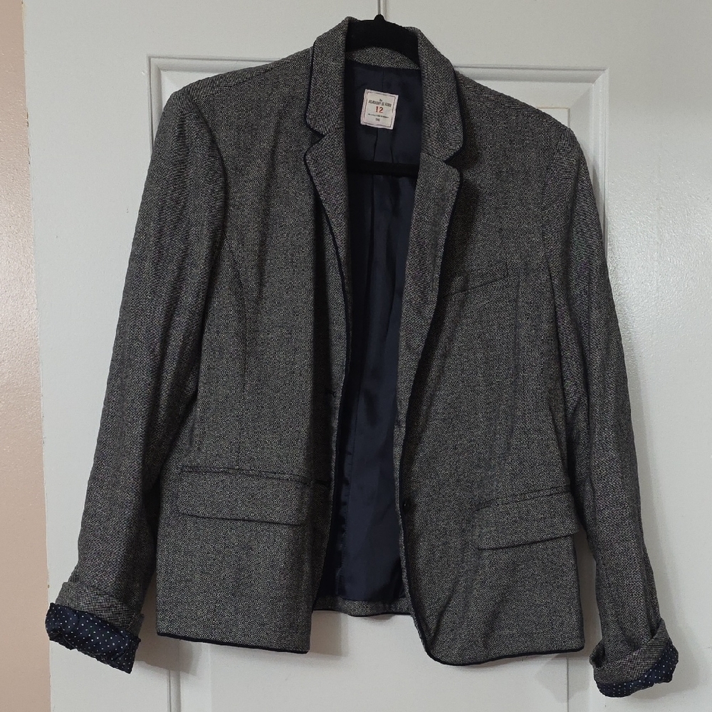 GAP Gray Tweed Blazer Jacket
